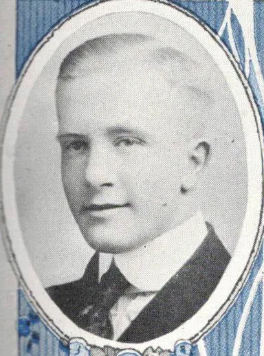 1918 yearbook portrait of Edgar Nehlson