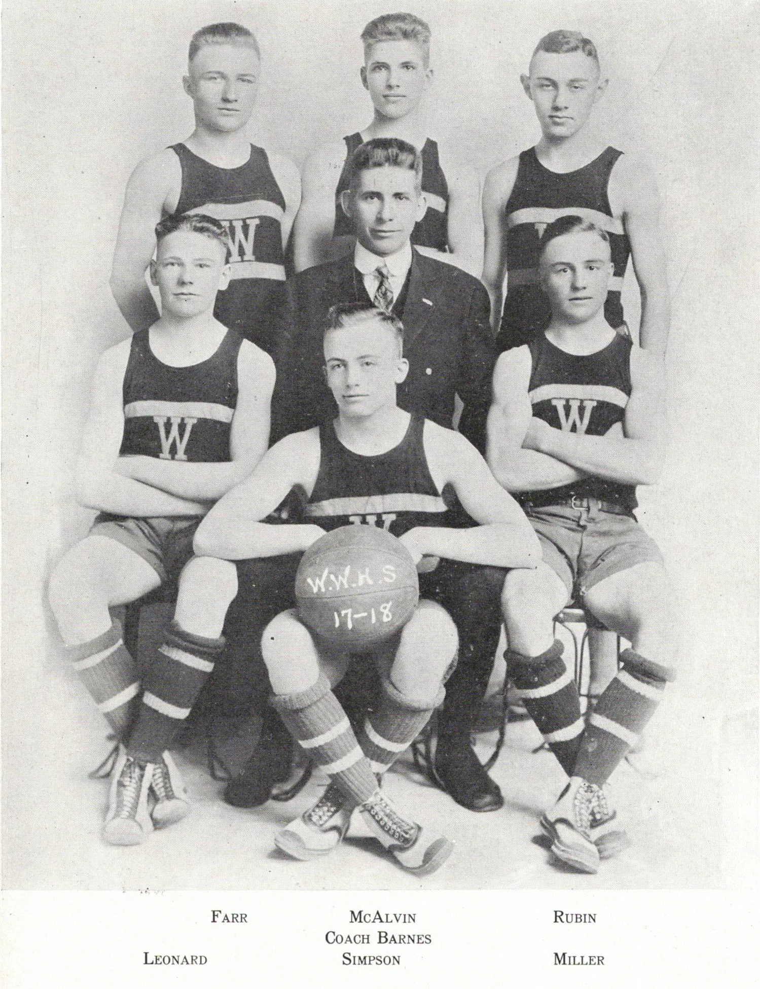 Boys Varsity Basketball team photograph