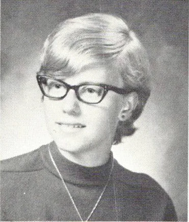 1971 yearbook portrait of Sue Christiansen
