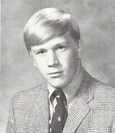 1971 yearbook portrait of Bob Satterlee