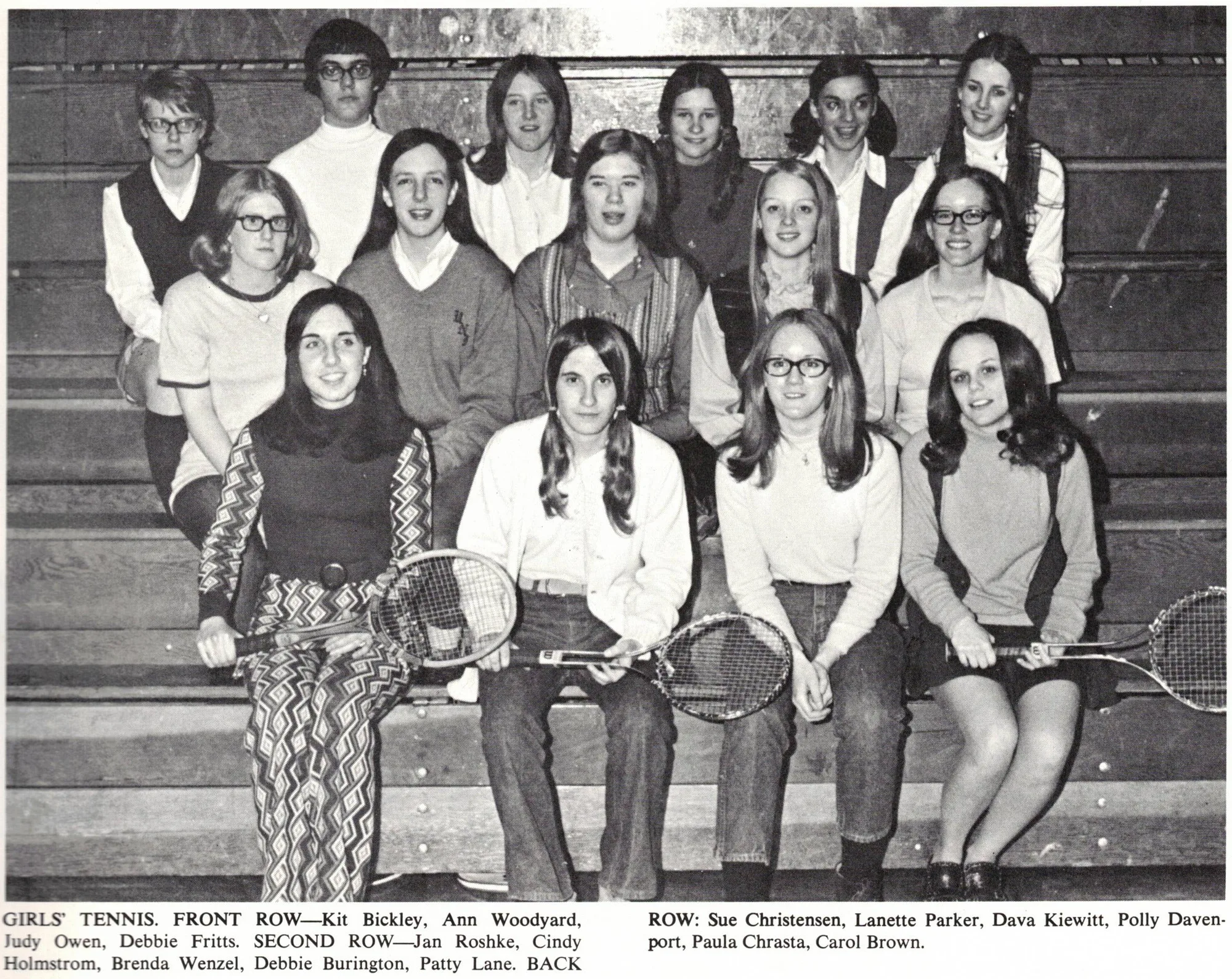 Girls Varsity Tennis team photograph