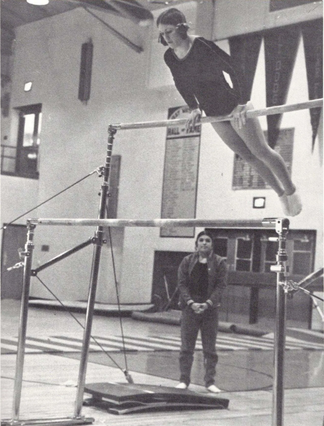 Kris Clough — Kris Clough; printed caption: Cristi Clough, gymnastics, YB1975 page111.