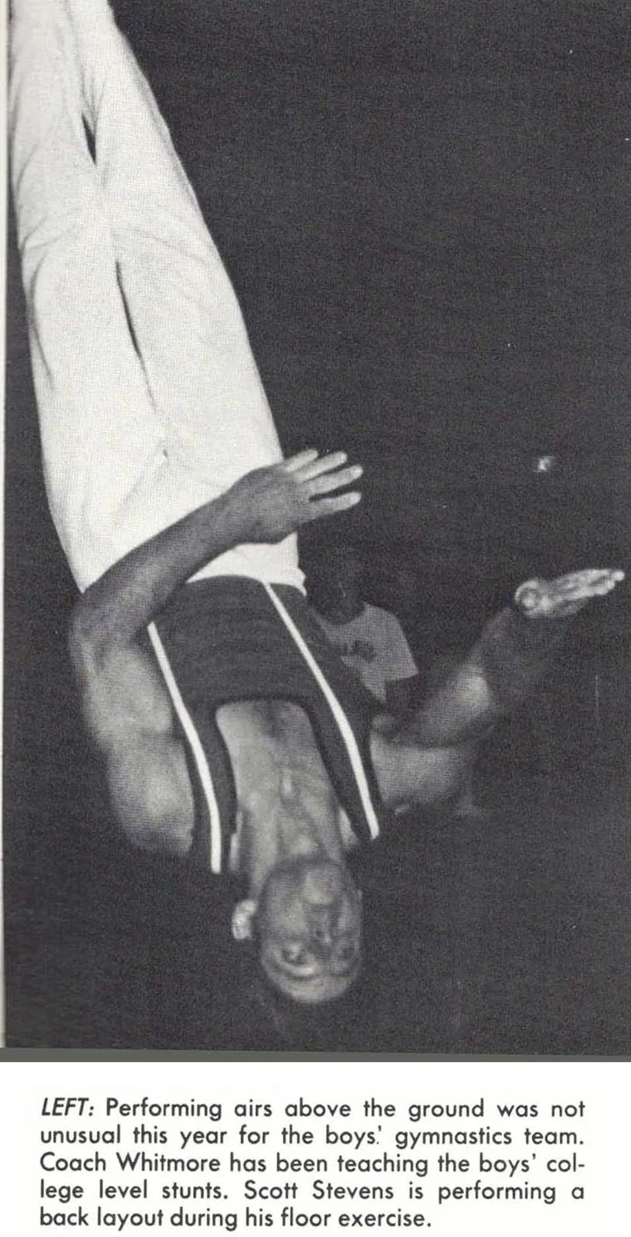 1977 Boys Varsity Gymnastics action 01