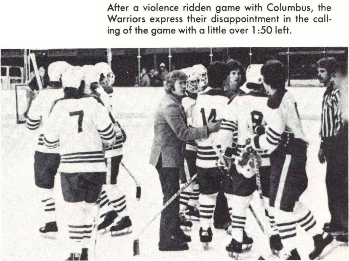 1977 Boys Varsity Ice Hockey action 02
