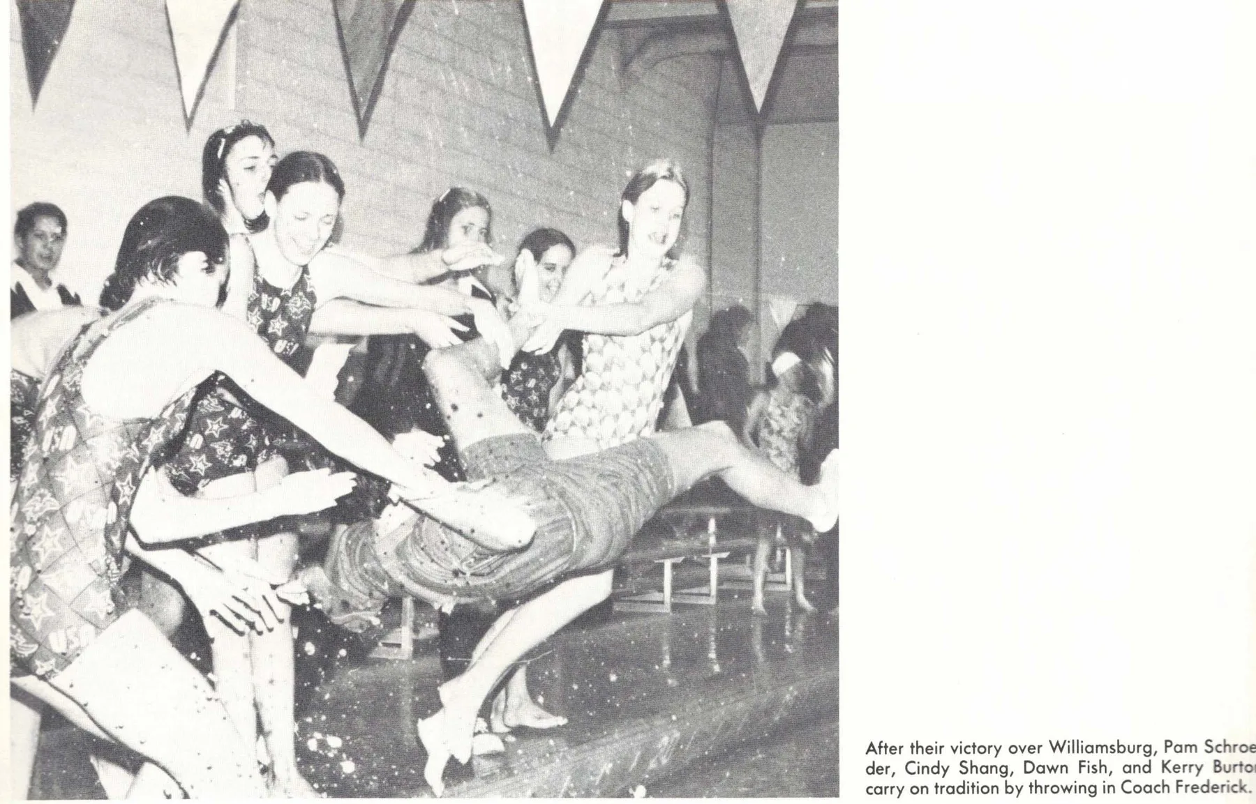 1977 Girls Varsity Swimming action 01